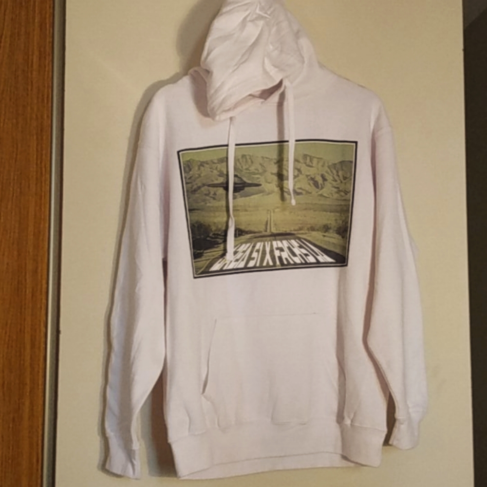 White hoodie.  Area 51 X